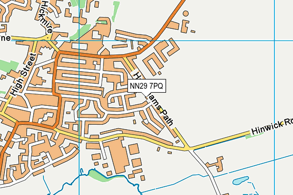 NN29 7PQ map - OS VectorMap District (Ordnance Survey)