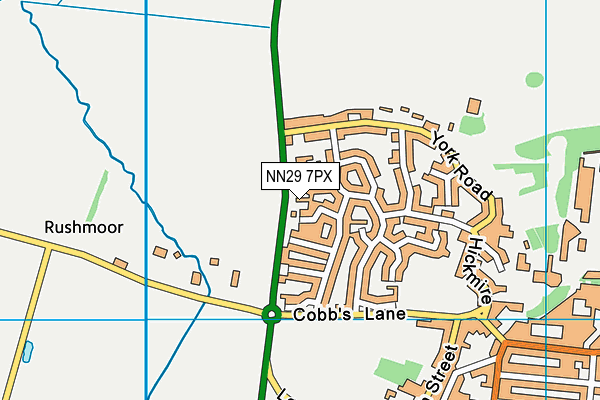 NN29 7PX map - OS VectorMap District (Ordnance Survey)