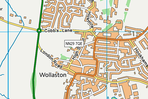 NN29 7QE map - OS VectorMap District (Ordnance Survey)