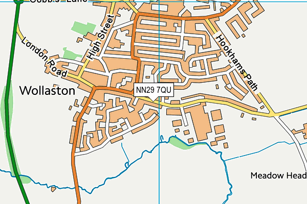 NN29 7QU map - OS VectorMap District (Ordnance Survey)
