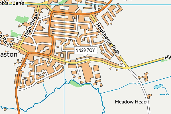 NN29 7QY map - OS VectorMap District (Ordnance Survey)