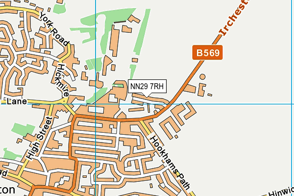 NN29 7RH map - OS VectorMap District (Ordnance Survey)