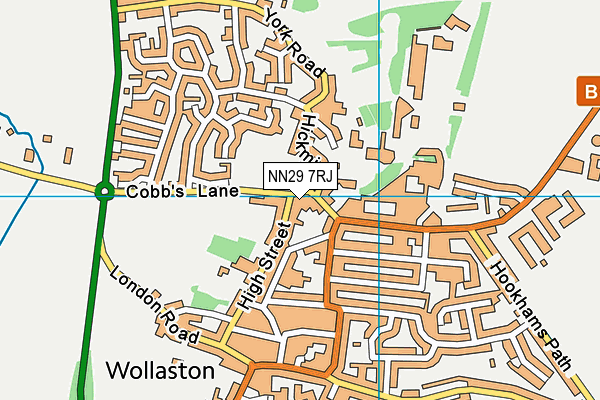 NN29 7RJ map - OS VectorMap District (Ordnance Survey)