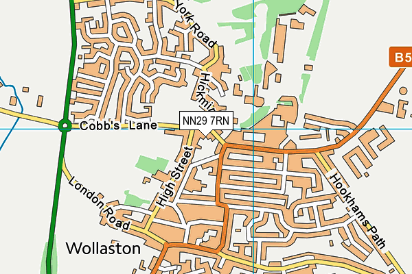 NN29 7RN map - OS VectorMap District (Ordnance Survey)
