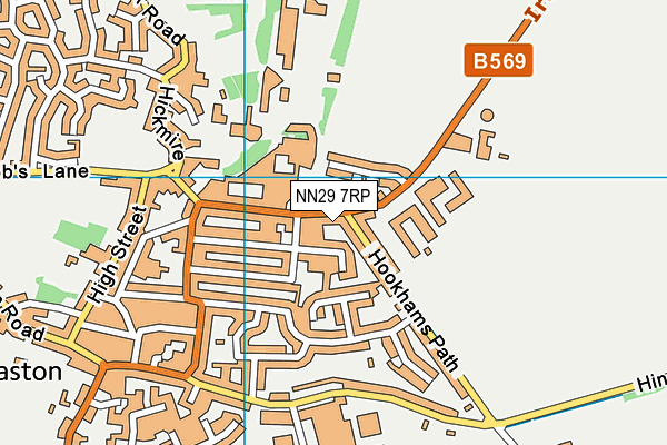 NN29 7RP map - OS VectorMap District (Ordnance Survey)