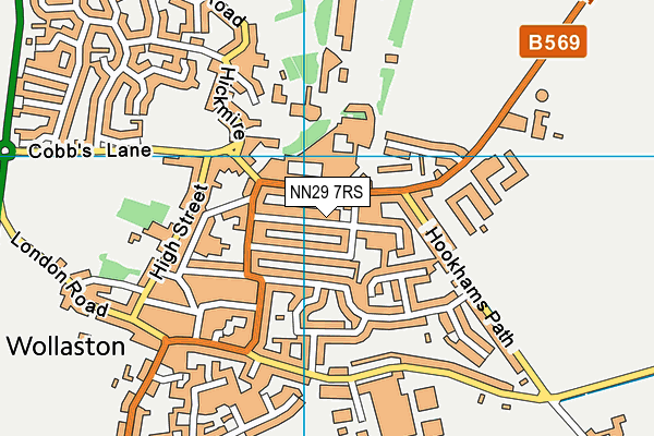 NN29 7RS map - OS VectorMap District (Ordnance Survey)