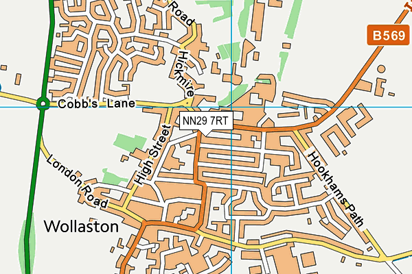 NN29 7RT map - OS VectorMap District (Ordnance Survey)