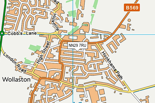 NN29 7RU map - OS VectorMap District (Ordnance Survey)