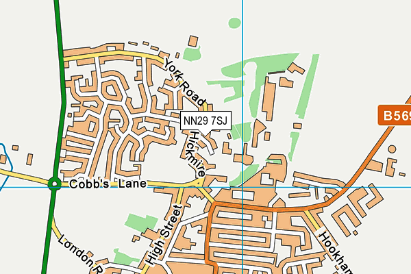 NN29 7SJ map - OS VectorMap District (Ordnance Survey)