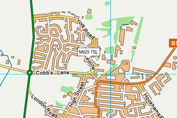 NN29 7SL map - OS VectorMap District (Ordnance Survey)