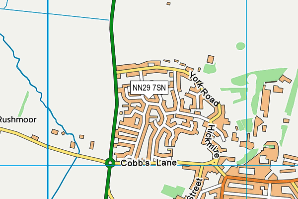 NN29 7SN map - OS VectorMap District (Ordnance Survey)