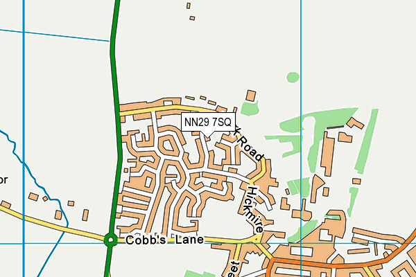 NN29 7SQ map - OS VectorMap District (Ordnance Survey)