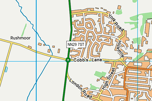 NN29 7ST map - OS VectorMap District (Ordnance Survey)