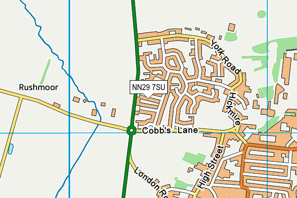 NN29 7SU map - OS VectorMap District (Ordnance Survey)