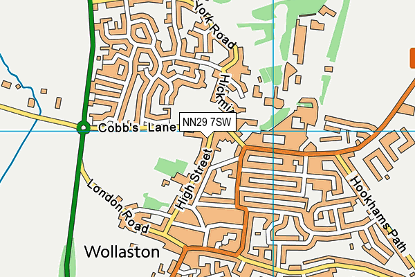 NN29 7SW map - OS VectorMap District (Ordnance Survey)
