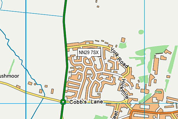 NN29 7SX map - OS VectorMap District (Ordnance Survey)
