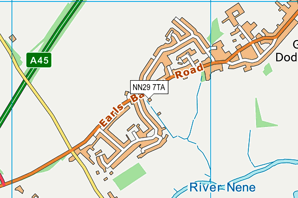 NN29 7TA map - OS VectorMap District (Ordnance Survey)