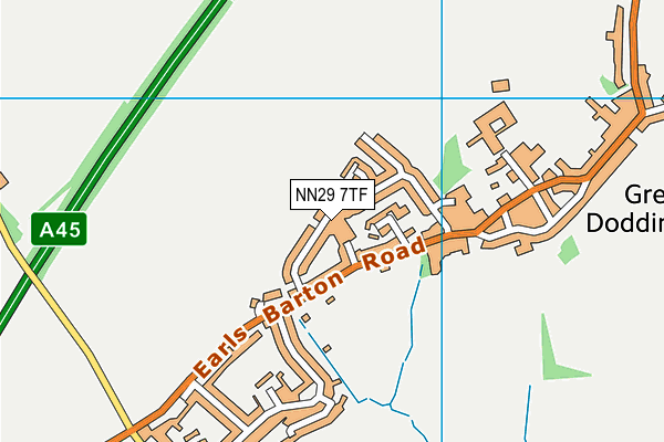 NN29 7TF map - OS VectorMap District (Ordnance Survey)