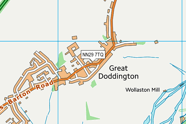 Great Doddington Recreation Ground map (NN29 7TQ) - OS VectorMap District (Ordnance Survey)