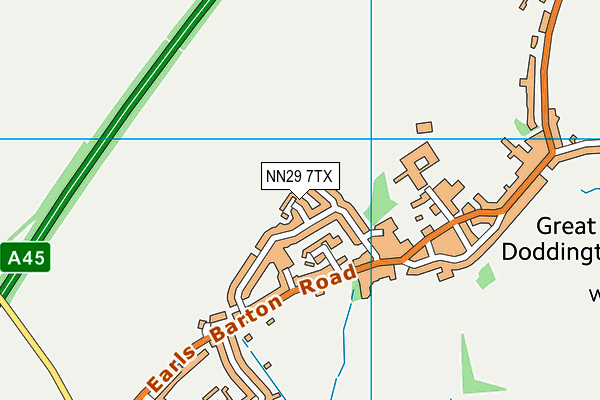 NN29 7TX map - OS VectorMap District (Ordnance Survey)