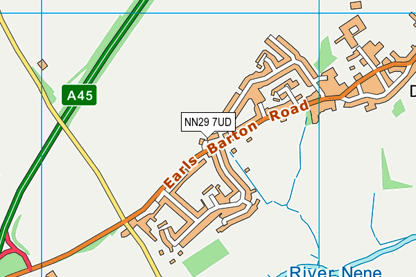 NN29 7UD map - OS VectorMap District (Ordnance Survey)