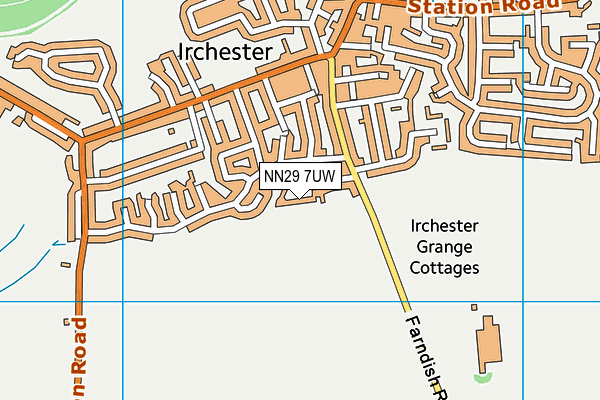 NN29 7UW map - OS VectorMap District (Ordnance Survey)