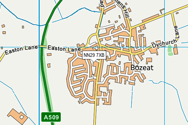 NN29 7XB map - OS VectorMap District (Ordnance Survey)