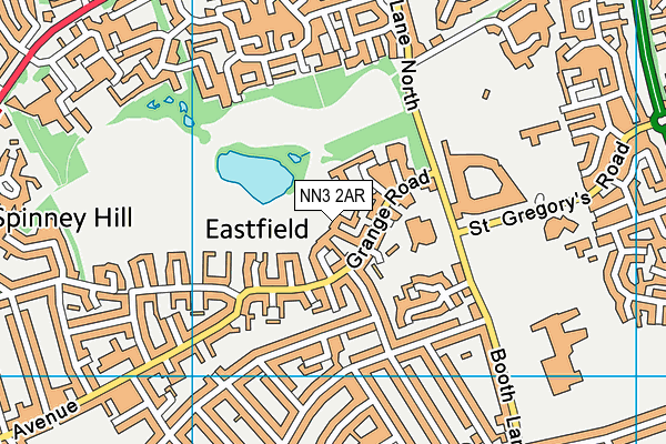 NN3 2AR map - OS VectorMap District (Ordnance Survey)