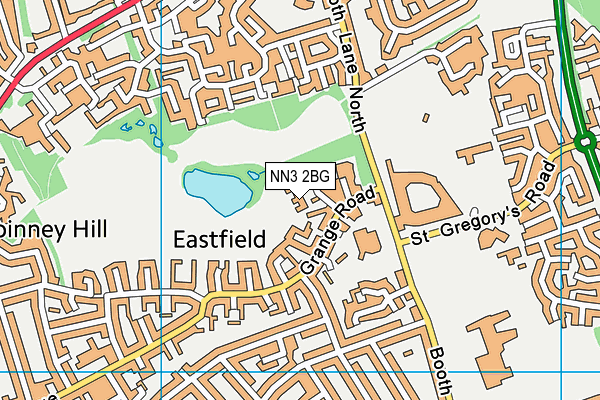 NN3 2BG map - OS VectorMap District (Ordnance Survey)