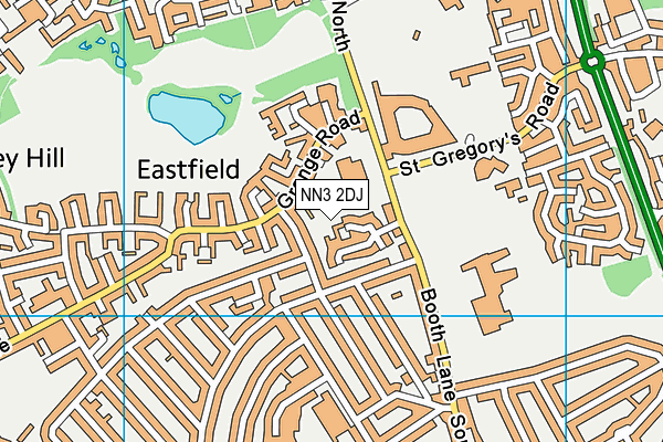 NN3 2DJ map - OS VectorMap District (Ordnance Survey)