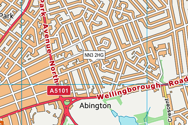 NN3 2HG map - OS VectorMap District (Ordnance Survey)