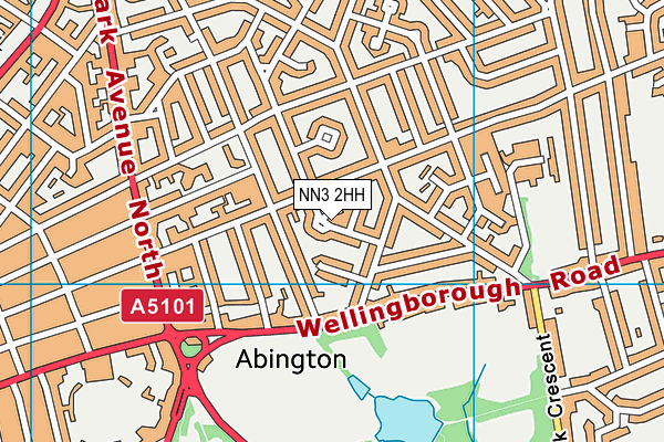 Abington Community Centre map (NN3 2HH) - OS VectorMap District (Ordnance Survey)