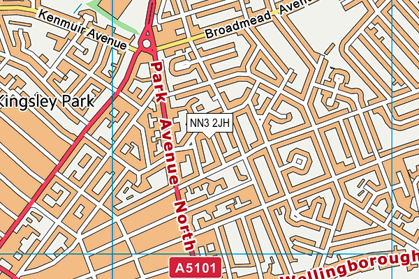 NN3 2JH map - OS VectorMap District (Ordnance Survey)