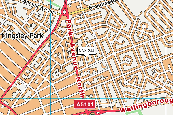 NN3 2JJ map - OS VectorMap District (Ordnance Survey)