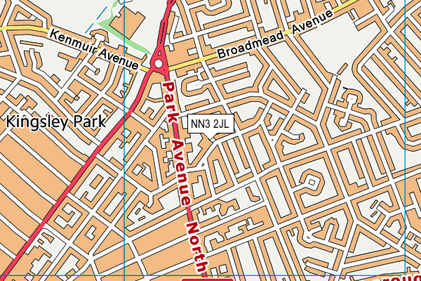 NN3 2JL map - OS VectorMap District (Ordnance Survey)