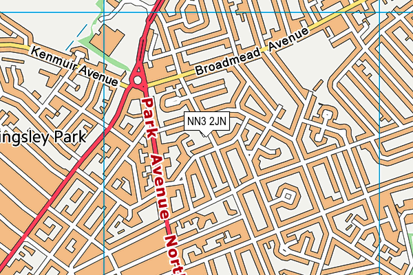 NN3 2JN map - OS VectorMap District (Ordnance Survey)