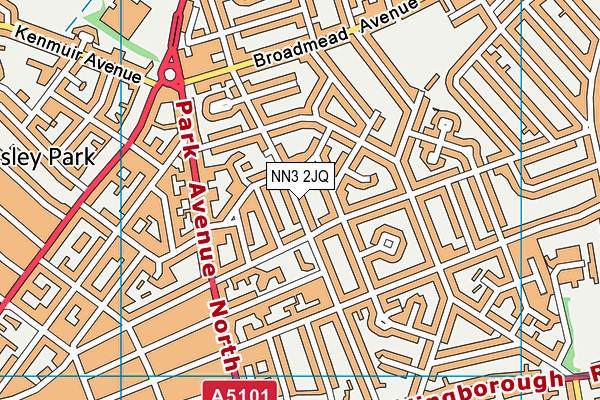 NN3 2JQ map - OS VectorMap District (Ordnance Survey)
