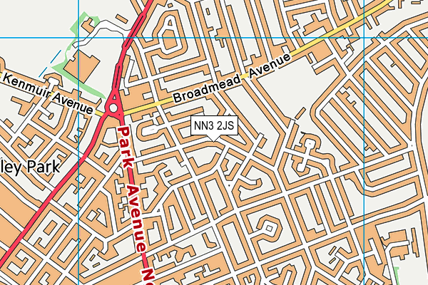 NN3 2JS map - OS VectorMap District (Ordnance Survey)