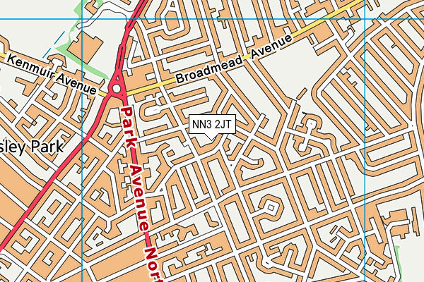 NN3 2JT map - OS VectorMap District (Ordnance Survey)
