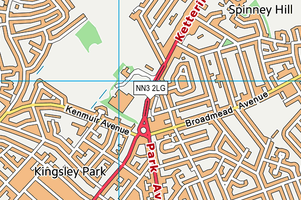 NN3 2LG map - OS VectorMap District (Ordnance Survey)