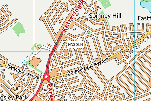 NN3 2LH map - OS VectorMap District (Ordnance Survey)