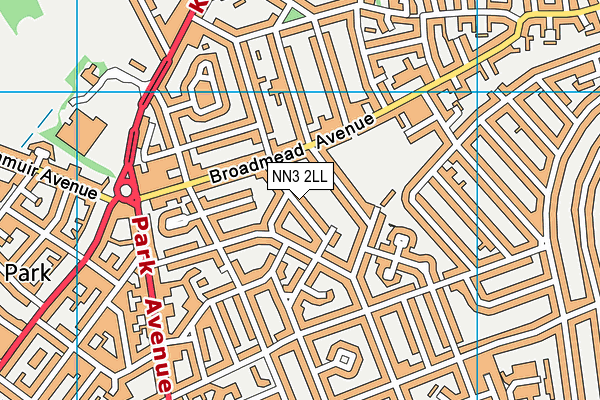 NN3 2LL map - OS VectorMap District (Ordnance Survey)