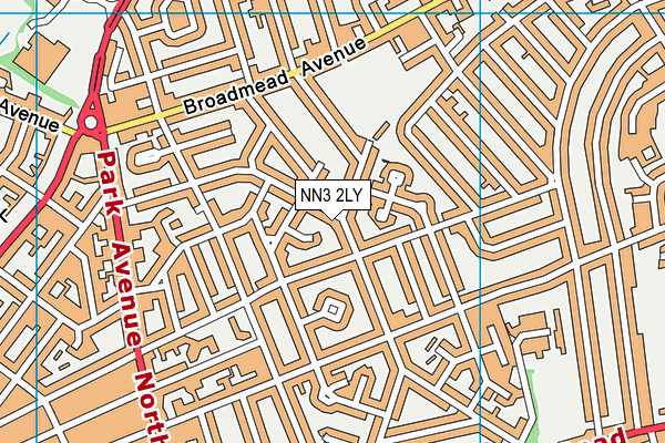 NN3 2LY map - OS VectorMap District (Ordnance Survey)
