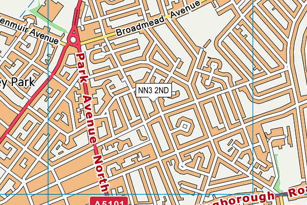 NN3 2ND map - OS VectorMap District (Ordnance Survey)