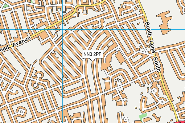 NN3 2PF map - OS VectorMap District (Ordnance Survey)