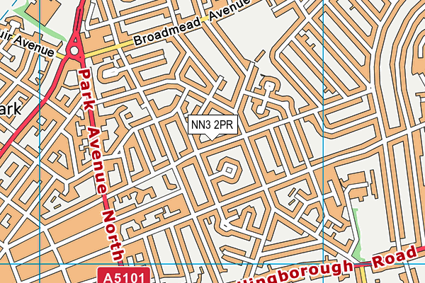 NN3 2PR map - OS VectorMap District (Ordnance Survey)