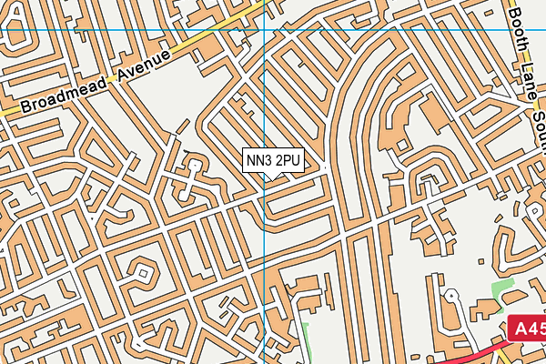 NN3 2PU map - OS VectorMap District (Ordnance Survey)