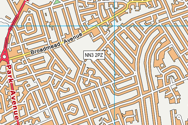 NN3 2PZ map - OS VectorMap District (Ordnance Survey)