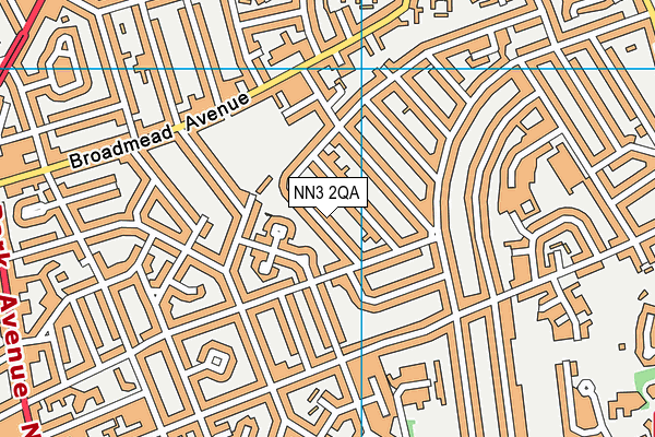 NN3 2QA map - OS VectorMap District (Ordnance Survey)