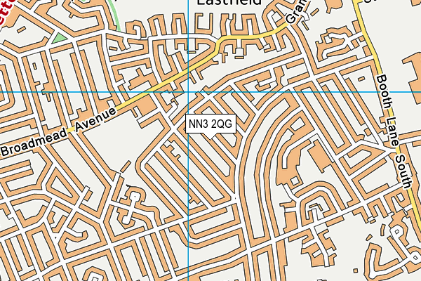 NN3 2QG map - OS VectorMap District (Ordnance Survey)